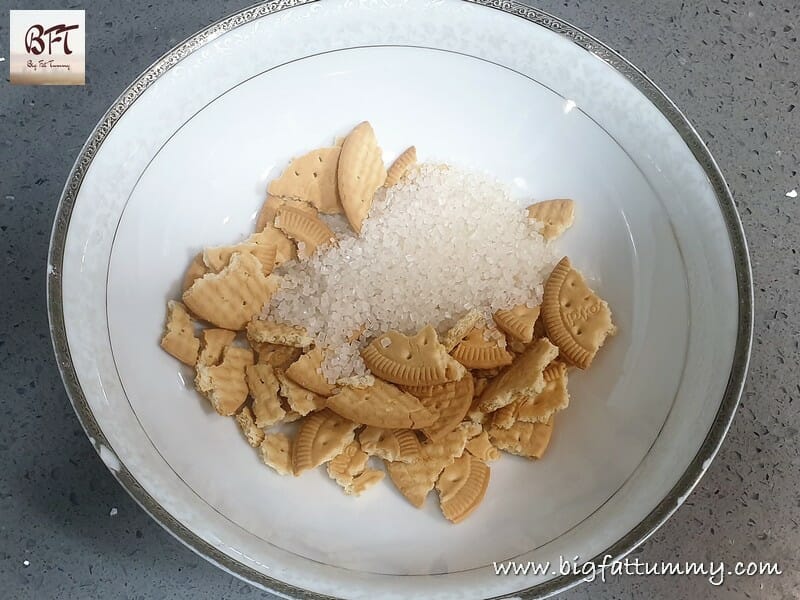 Preparation of Caramel Marie Biscuit Pudding