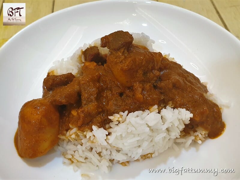 Coconut Beef Curry on Rice