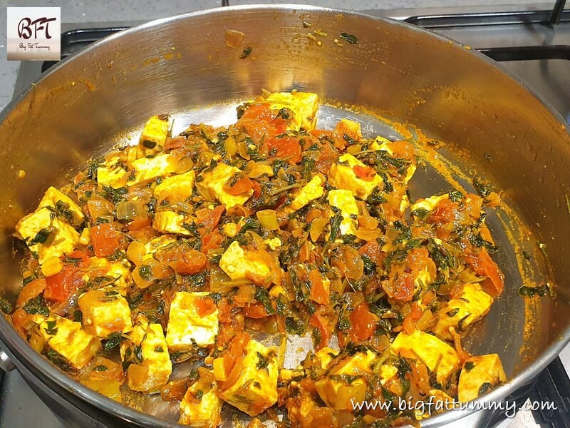 Making of Paneer Methi