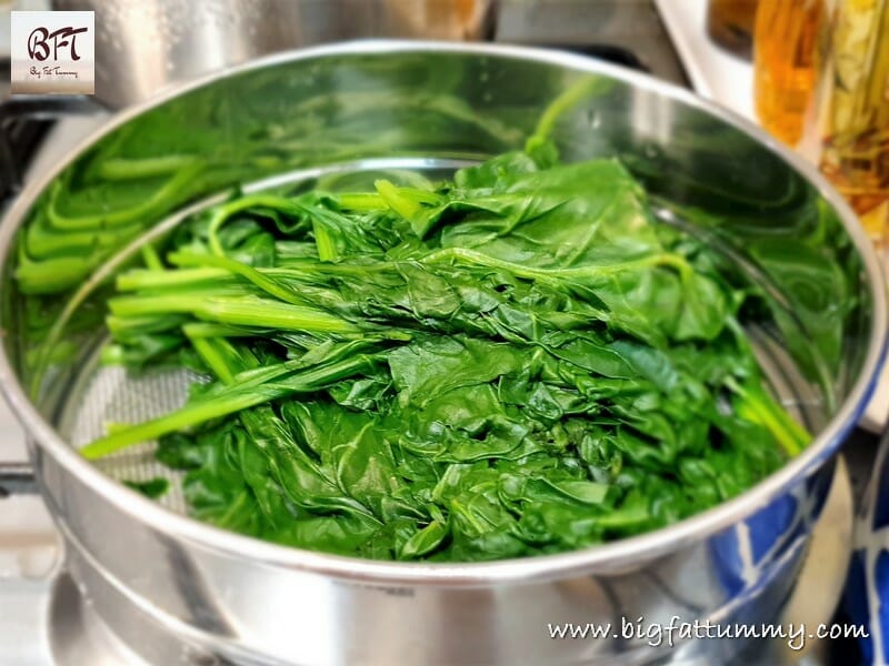 Preparation of Palak Chole