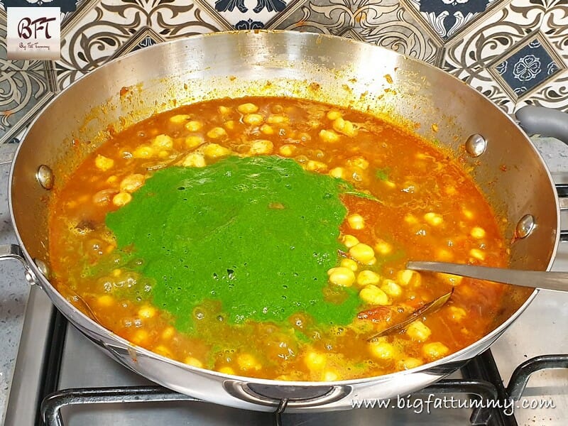 Preparation of Palak Chole