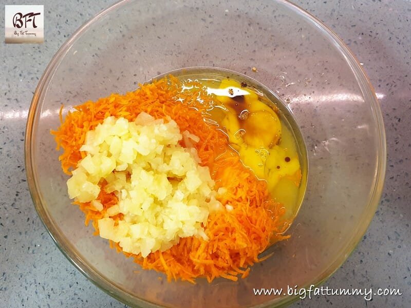 Making of Carrot Pineapple Cake