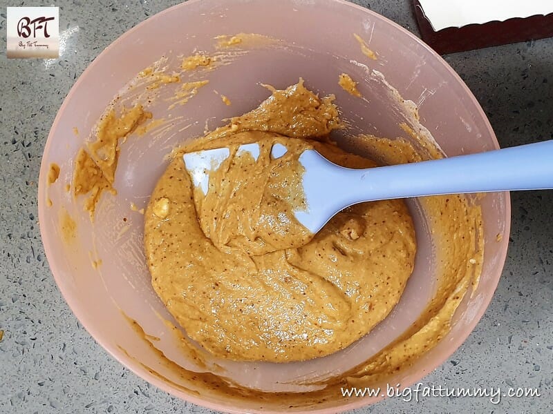 Making of Oat Jaggery Honey Almond Cake