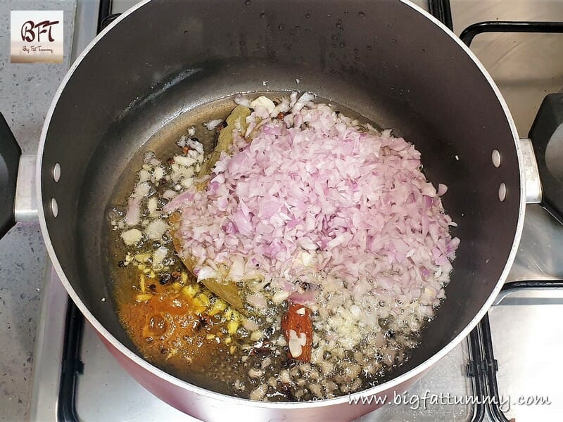 Preparation of Arroz com Galinha - Goan Chicken Pulao