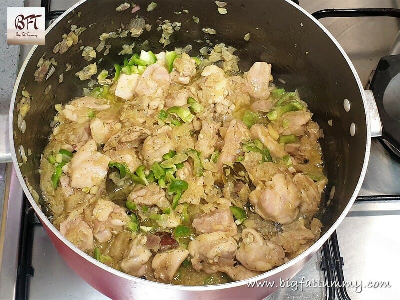 Preparation of Arroz com Galinha - Goan Chicken Pulao