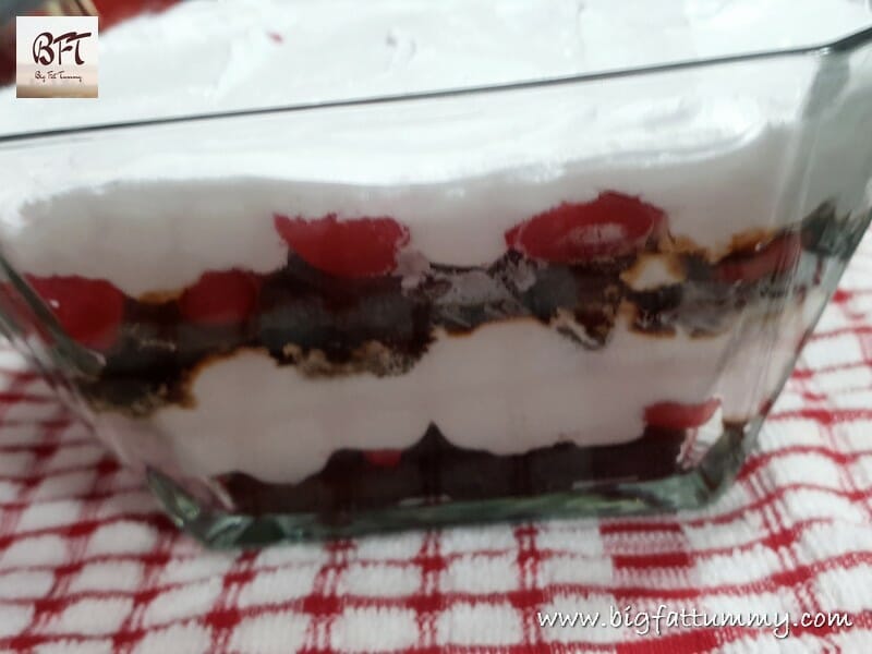 Making of Black Forest Trifle Pudding