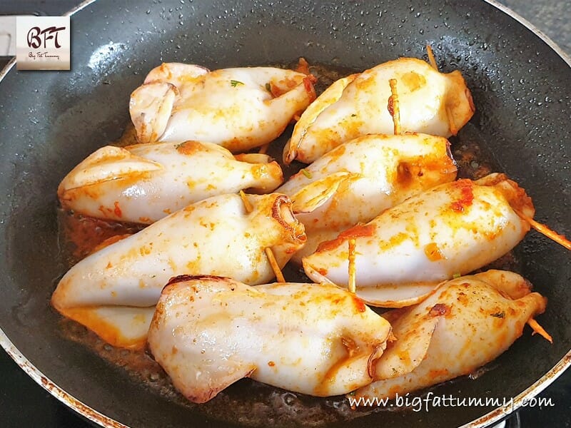 Preparation of Goan Stuffed Squids