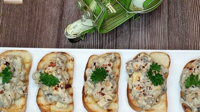Mushroom Cheese Toast 01 Mushroom Cheese Toast