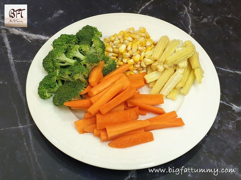 Making of Restaurant Style Mushroom Vegetable Stir Fry