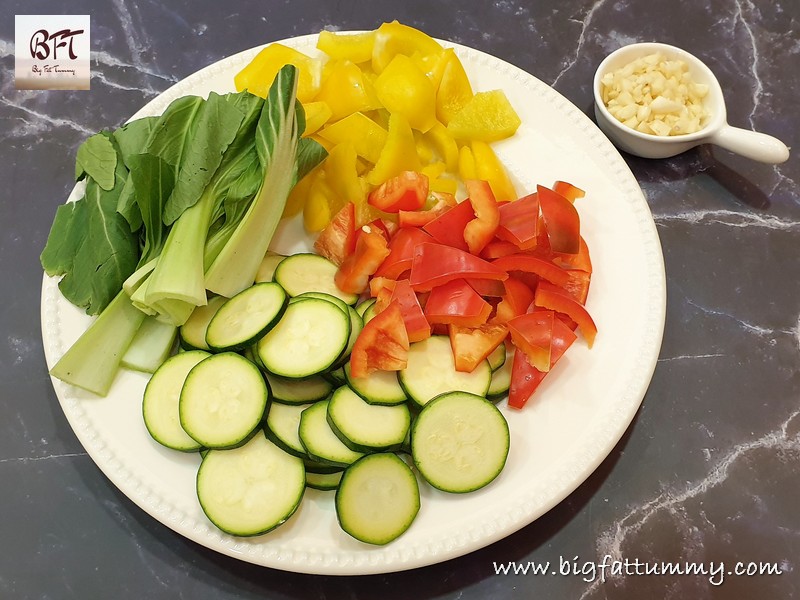 Making of Restaurant Style Mushroom Vegetable Stir Fry