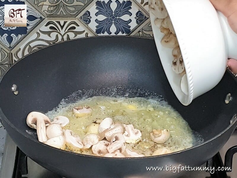 Making of Restaurant Style Mushroom Vegetable Stir Fry