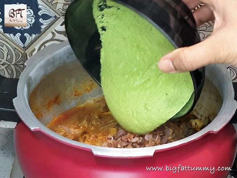 Preparation of Mutton Badami Curry